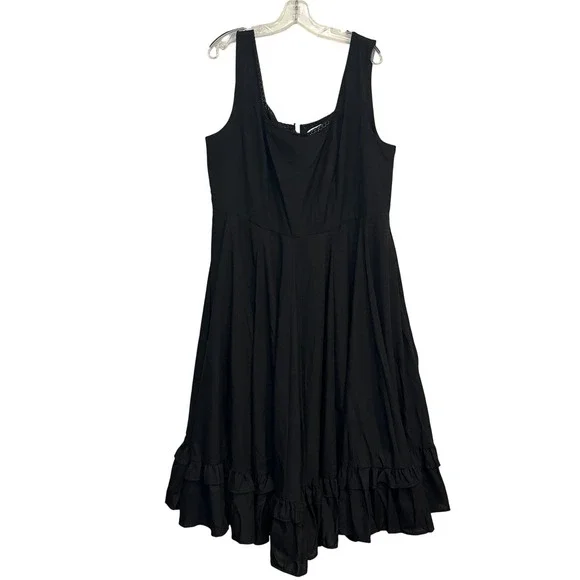JessaKae Black Daze Midi Dress with Ruffled Hem - Picture 2 of 8